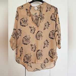 Sheer Skull In Headdress Blouse